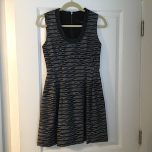 Cut25 Dress with leather trim